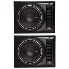 Load image into Gallery viewer, Rockford Fosgate 500W Punch Single P1 10 Inch Loaded Subwoofer Enclosure(2 Pack)