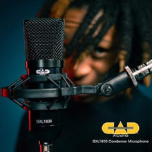 Load image into Gallery viewer, CAD Audio GXL1800 Large Format Side Address Condenser Microphone- Perfect for Studio, Podcasting &amp; Streaming, Black