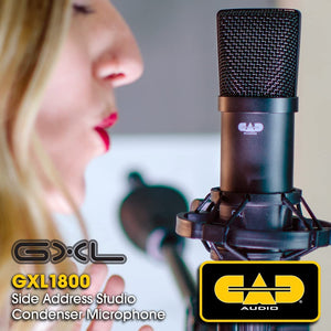 CAD Audio GXL1800 Large Format Side Address Condenser Microphone- Perfect for Studio, Podcasting & Streaming, Black