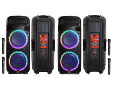 Load image into Gallery viewer, 2 MR DJ PBX6300BAT Dual 15-Inch 4500-Watt Max Power 3 Way PA DJ Party Speaker